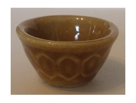 Bowl Embossed Taupe (25Diam x 15Hmm)