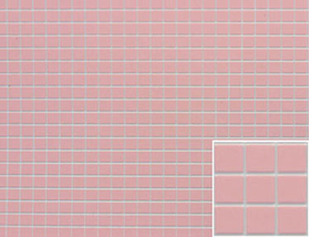 Tile: 1/4 Sq, 11" X 15 1/2", Pink, Jr333