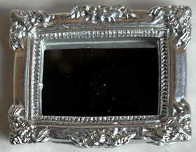 Fancy Mirror Large Rectangle Silver (45 x 37mm)