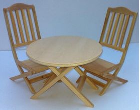 3 Piece Outdoor Setting Natural