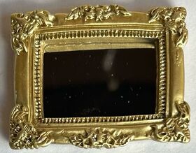 Fancy Mirror Large Rectangle Gold (45 x 37mm)