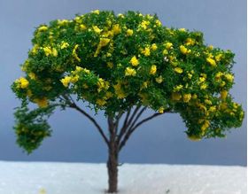9cm Tree with Yellow Flowers Wide