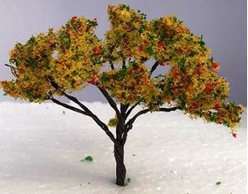 9cm Tree with Yellow/Red Flowers