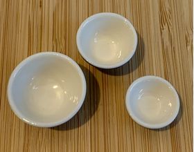 Blue Striped Pudding Basins (Large: 25mm Diam)