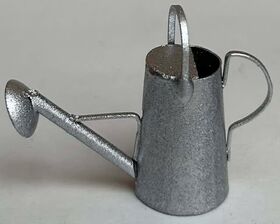 Silver Watering Can (17 Diameter x 35Hmm)