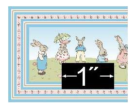 Bunny Parade Rug (1.8" x 2.75")