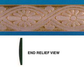 Embossed Trim: Large Daisy (1 1/4H",  23 1/2" L)
