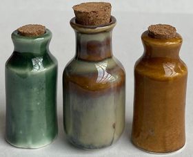 Jars with Cork Set 3 (Large: 45Hmm, Small: 37Hmm)