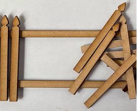 Picket Fence Pieces Kit Laser Cut (297 x 70mm)