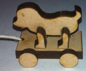Laser Cut Pull Along Dog Kit