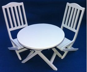 3 Piece Outdoor Setting White