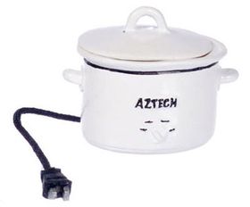 Electric Crockpot White (1"H x 1.5"W x 1"D)