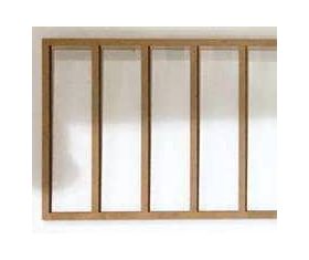 Balustrade with Rectangles (17.5" Long) Laser Cut