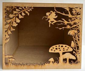 "Fairy Scene" Roombox with Wooden Top (284W x 254D x 244Hmm Internal Dimensions)