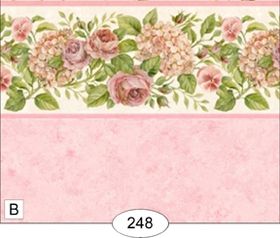 Roses and Hydrangea - Pink- Marble Wallpaper (267 X 413mm)