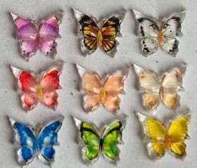 Butterflies Set of 9 (10 x 10mm)