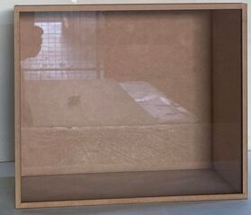 Shallow Room Box Perspex Front Wooden Top (284W x 96D x 244Hmm Internal)