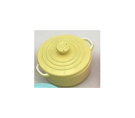 Baking Dish with Lid Yellow (20Diam x 14Hmm)