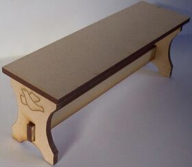 Laser Cut Church Bench Kit (120 x 35 x 43mm)