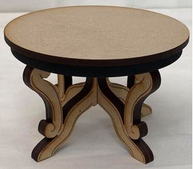 Round Table with Solid Legs Kit Laser Cut