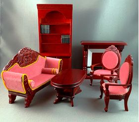 Living Room Mahogany, Pink Set 6
