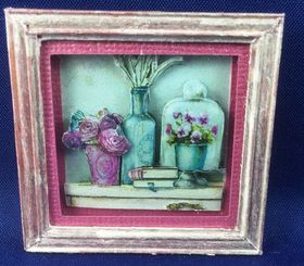 Paper Tole Pictures by Lynne's Minis (45W x 45H x 7Dmm)