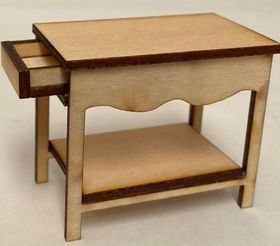 1:24 Laser Cut Bakers Table Kit (45 x 27 x 38Hmm)