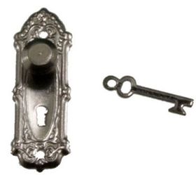 Opryland Door Handle Set W/Key, 2/Pk, Black (7W x 23Hmm)