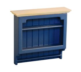 Shaker Style Wall Shelves Blue/Pine