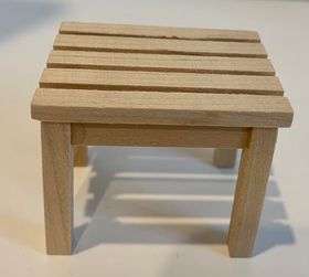 4 Piece Outdoor Setting Unpainted (Bench Seat: 123 x 50 x 88Hmm)