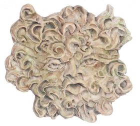 Wind Face Green 2 Pieces (1.5"H x 1.5"W x 0.125"D)