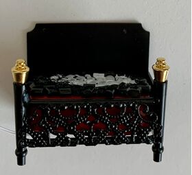 Fireplace Grate Glowing Embers (40W x 23D x 33Hmm (Back)) 12V Supply