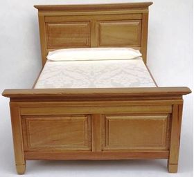 Bed Oak with Straight Headboard