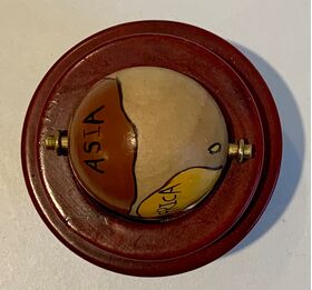 World Globe with Stand Mahogany (55 Diameter x 58Hmm)