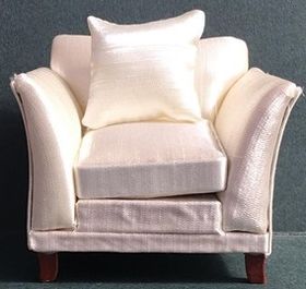 White Satin Chair (85Wx70Hx75Dmm)