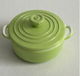 Baking Dish with Lid Green (20Diam x 14Hmm)