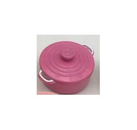 Baking Dish with Lid Dark Pink (20Diam x 14Hmm)