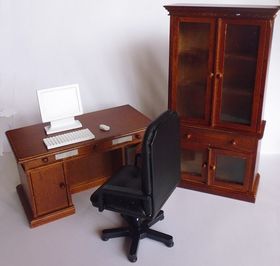 Computer Desk and Cabinet Set