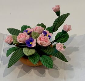Pink and Mauve Flowers (25mmH)