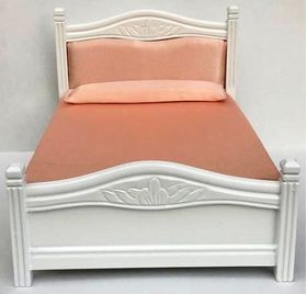 Bed White with Rounded Headboard