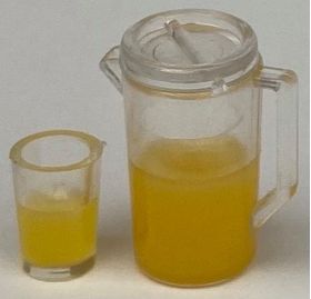 Jug and Glass of Orange Juice (Jug 20H x 12 Diam mm)