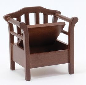 Garden Chair, Walnut (2 1/8" X 1 1/2" X 2 1/4")