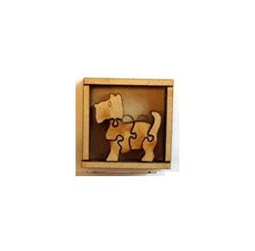 Laser Cut Dog Jigsaw Kit (23x23mm)