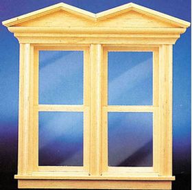Victorian Hooded Working Double Window (Fits Opening    5-1/16"W X 5-1/16"H X 1/2"D)