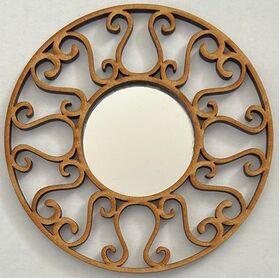 Laser Cut Circle Frame / Mirror (100mm Diam)