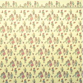 Child Print Wallpaper on Cream (305 x 440mm)