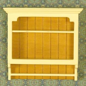 Wall Shelf Yellow and Brown Timber (84 x 89 x 25mm)