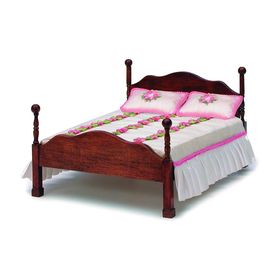 Chippendale Double Bed with Canopy Kit by Mini Mundus (180H x 130W x 170Dmm)
