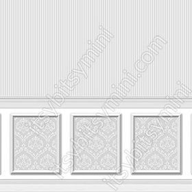 1:24 Ethereal Wainscot Grey Wide Wallpaper (203 X 267mm)