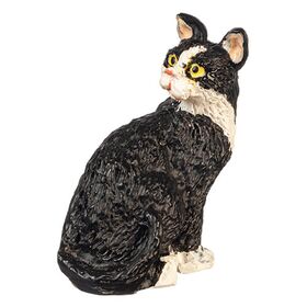 Cat Looking Back Black and White (30mm)